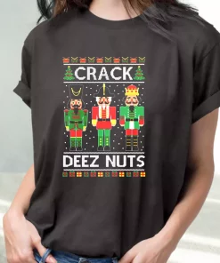 Crack Deez Nuts T Shirt Xmas Design
