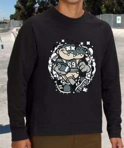 Crocodile Football Funny Graphic Sweatshirt 2 Crocodile Football Funny Graphic Sweatshirt 3