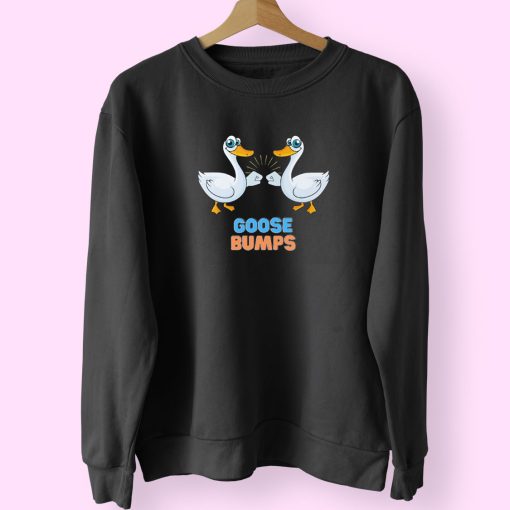 Cute And Funny Goose Bumps Fist Bump Birds Sweatshirt Design