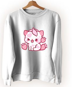 Cute Strawberry Cat Cute Sweatshirt Style