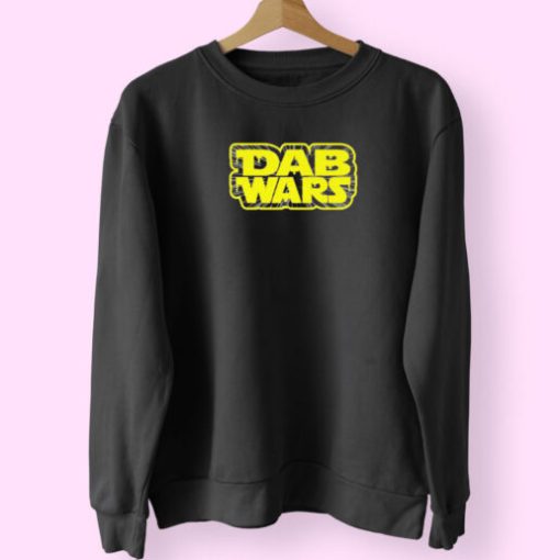 Dab Wars Gold Logo Cannabis Sweatshirt Design