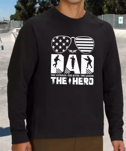 Dad The Veteran And My Hero Holiday Sweatshirt 2 Dad The Veteran And My Hero Holiday Sweatshirt 3