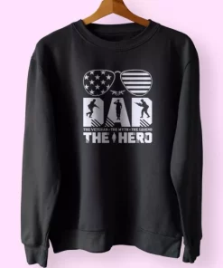 Dad The Veteran And My Hero Holiday Sweatshirt 3 Dad The Veteran And My Hero Holiday Sweatshirt 4