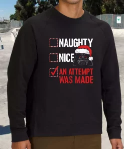 Darth Vader Naughty or Nice Checklist Sweatshirt Xmas Outfit 2