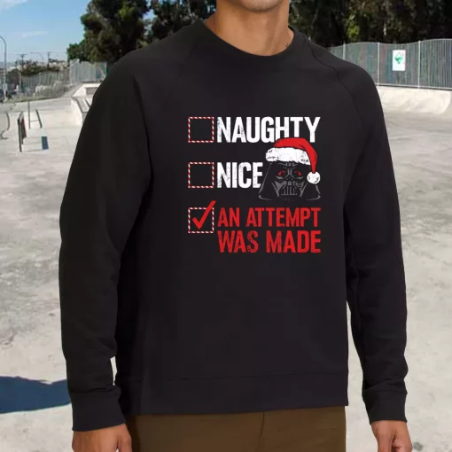 Darth Vader Naughty or Nice Checklist Sweatshirt Xmas Outfit