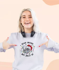 Dead Inside But Jolly Af Ugly Christmas Sweater