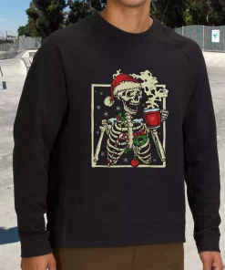 Dead Inside Skeleton Christmas Sweatshirt Xmas Outfit