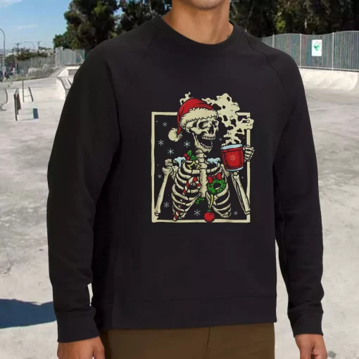 Dead Inside Skeleton Christmas Sweatshirt Xmas Outfit