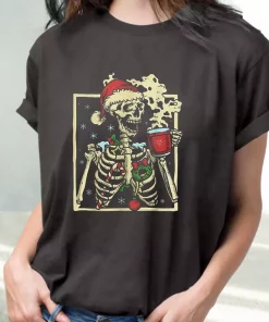 Dead Inside Skeleton Christmas T Shirt Xmas Design