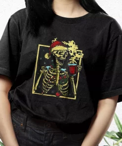 Dead Inside Skeleton Christmas T Shirt Xmas Design 3