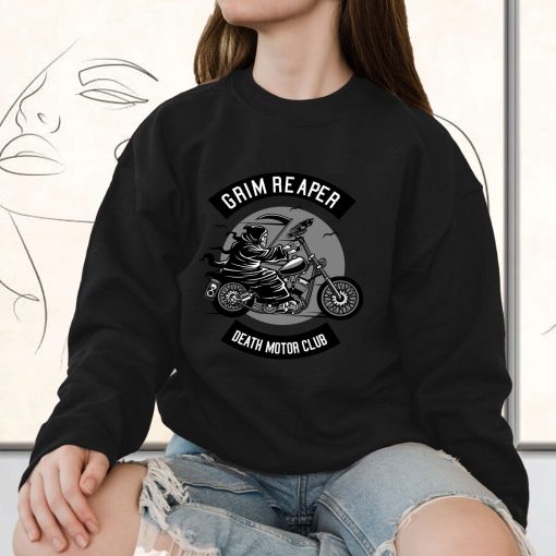 Death Motorcycle Club Funny Graphic Sweatshirt