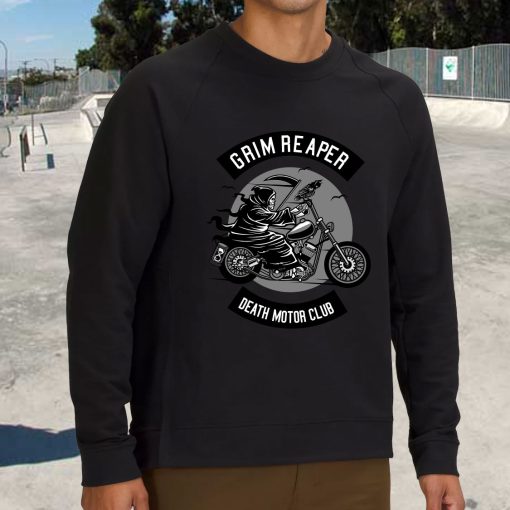 Death Motorcycle Club Funny Graphic Sweatshirt