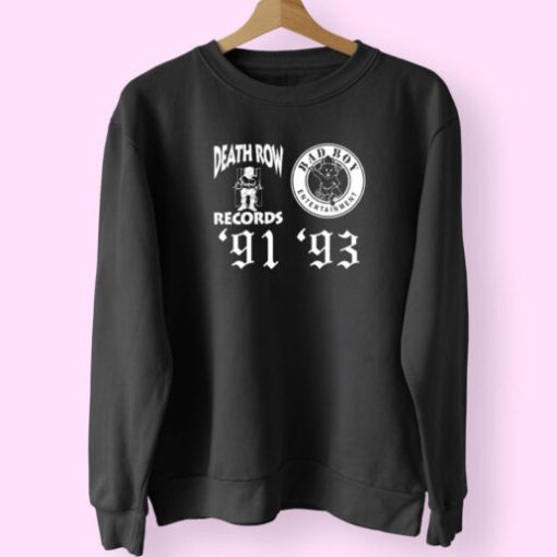 Death Row Vs Bad Boy Graphic Sweatshirt Design