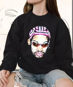 Dennis Rodman Rapper New Hair Sweatshirt Outfit