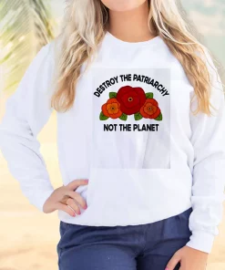 Destroy The Patriarchy Not The Planet Sweatshirt Earth Day Costume