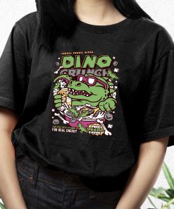 Dino Crunch Funny Graphic T Shirt