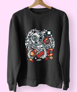 Diver Octopus Funny Graphic Sweatshirt