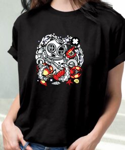 Diver Octopus Funny Graphic T Shirt 3