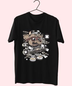 Dj Elephant Funny Graphic T Shirt