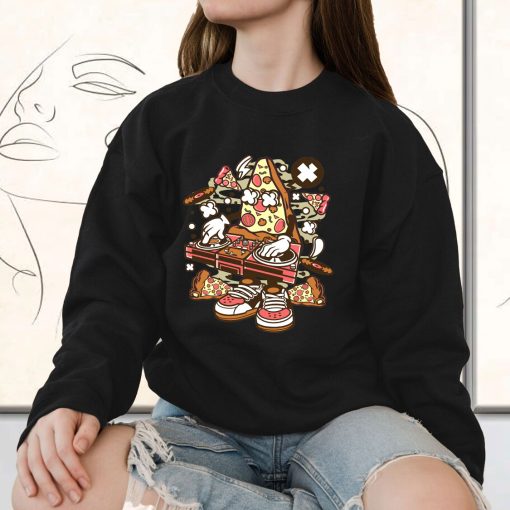 Dj Pizza Funny Graphic Sweatshirt