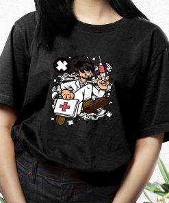 Doctor Running Funny Graphic T Shirt