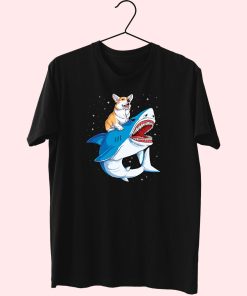 Dog Riding Shark Cute T Shirt