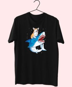 Dog Riding Shark Cute T Shirt