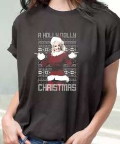 Dolly Parton Holly Dolly Christmas T Shirt Xmas Design