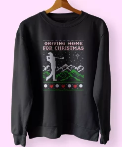 Driving Home For Christmas Golf Sweatshirt Xmas Outfit