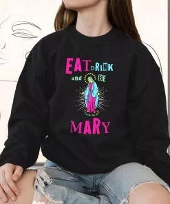 Eat Drink and Be Mary Sweatshirt Xmas Outfit 3