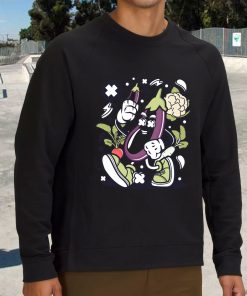 Eggplant Funny Graphic Sweatshirt 3