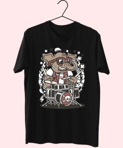 Elephant Drummer Funny Graphic T Shirt