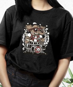 Elephant Drummer Funny Graphic T Shirt