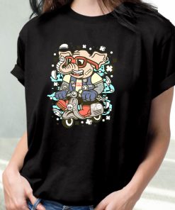 Elephant Scooterist Funny Graphic T Shirt 3