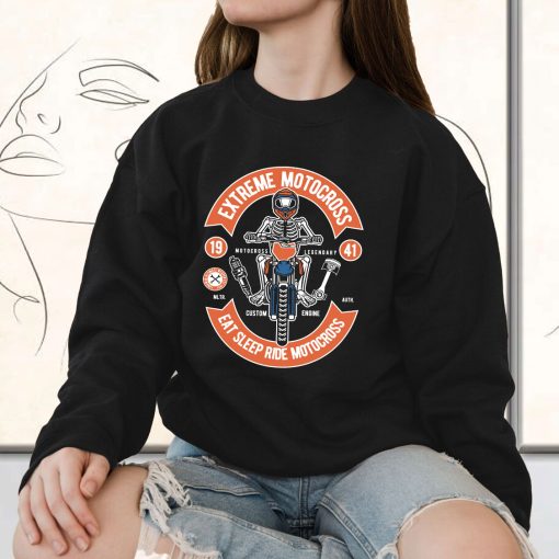 Extreme Motocross Funny Graphic Sweatshirt