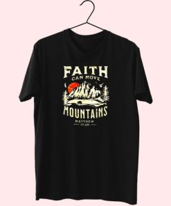 Faith Can Move Mountains Religious Bible Christian Jesus 80S T Shirt Fashion