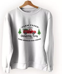 Farm Fresh Christmas Trees Truck Ugly Christmas Sweater Farm Fresh Christmas Trees Truck Ugly Christmas Sweater