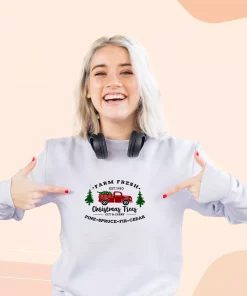 Farm Fresh Christmas Trees Truck Ugly Christmas Sweater