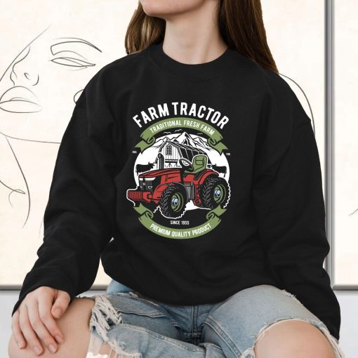 Farm Tractor Funny Graphic Sweatshirt