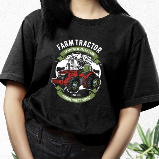 Farm Tractor Funny Graphic T Shirt
