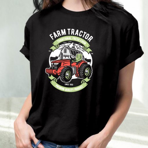 Farm Tractor Funny Graphic T Shirt