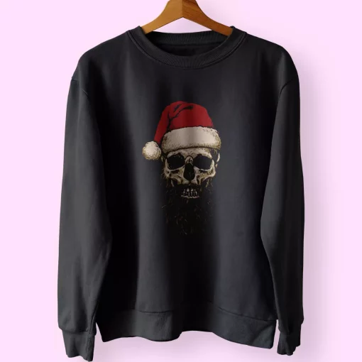 Father Christmas Santa Skull Sweatshirt Xmas Outfit