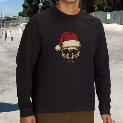 Father Christmas Santa Skull Sweatshirt Xmas Outfit