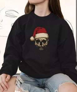 Father Christmas Santa Skull Sweatshirt Xmas Outfit 2 Father Christmas Santa Skull Sweatshirt Xmas Outfit 3
