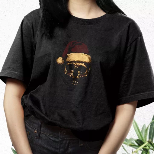 Father Christmas Santa Skull T Shirt Xmas Design