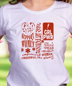 Feminist Empower The Planet Quote Casual Earth Day T Shirt