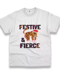 Festive And Fierce Funny Christmas T Shirt 3 Festive And Fierce Funny Christmas T Shirt 4