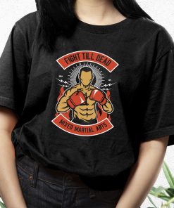 Fight Till Dead Funny Graphic T Shirt