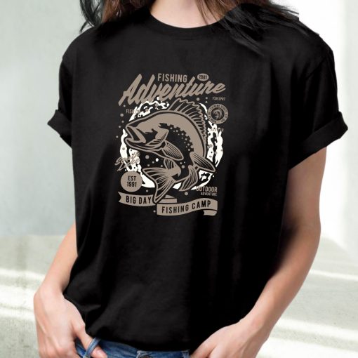Fishing Adventure Funny Graphic T Shirt