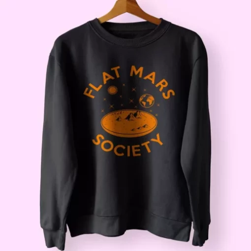 Flat Mars Society 90s Retro Classic Sweatshirt Style